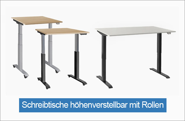 Schreibtische höhenverstellbar mit Rollen